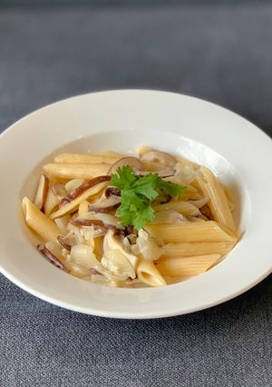 Hình của món Mì pasta sốt kem nấm.
