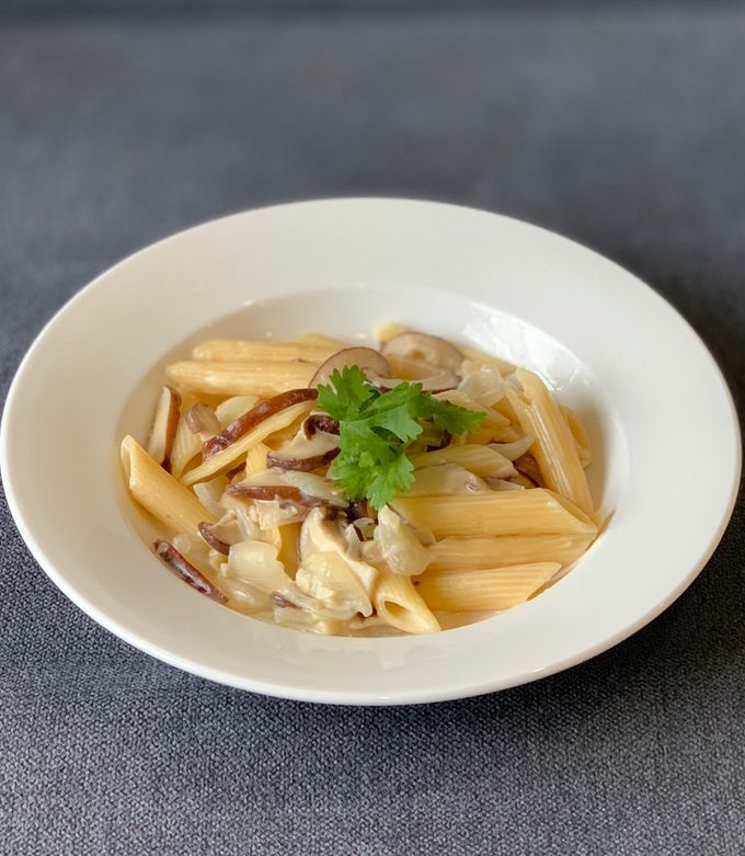 Hình của món Mì pasta sốt kem nấm.
