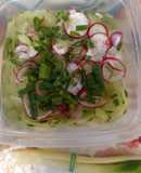 Friss saláta🫜🥒🫑🌿🥗 Újhagymás 🫜🥒 Piros retekkel🫜 -Uborka 🥒saláta🌿🫜