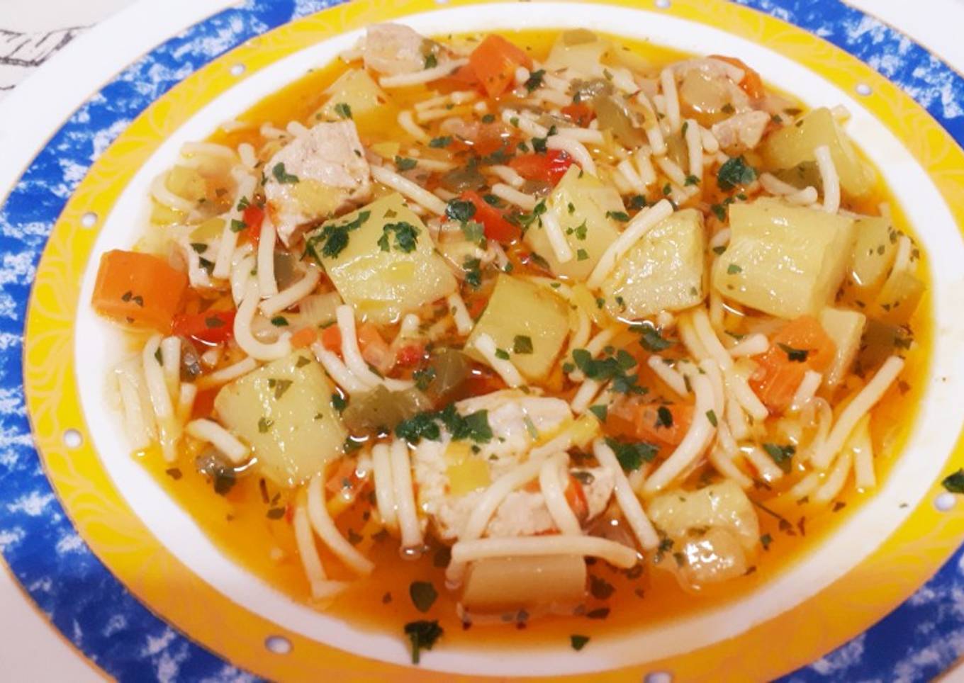 Fideos a la jardinera