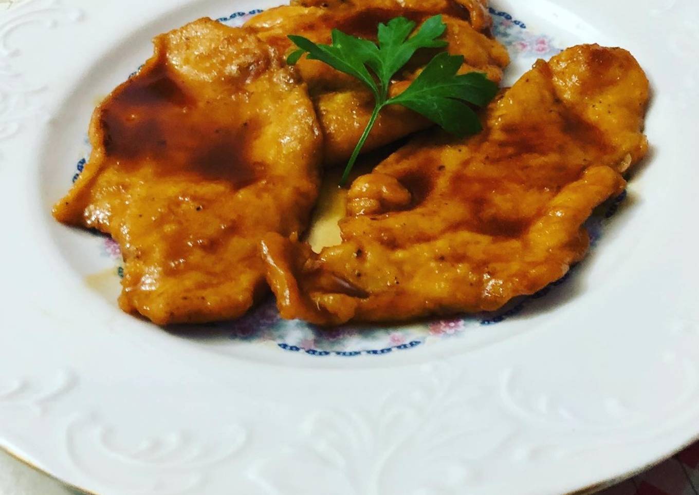 Filete de pollo en salsa teriyaki
