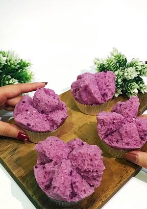 Foto resep Kue Mangkok Ubi Ungu