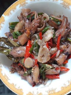 Foto resep Tumis cumi asin saus tiram