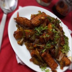 A picture of Baby corn manchurian.