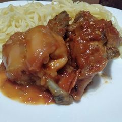 A picture of Fried Rabbit meat.