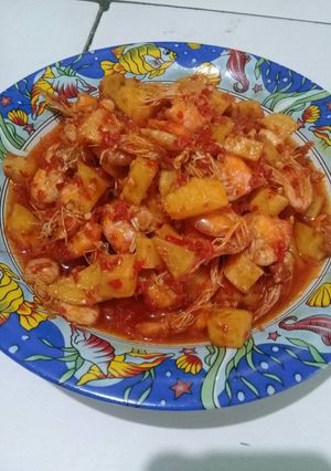 Foto resep Sambelan kentang+udang