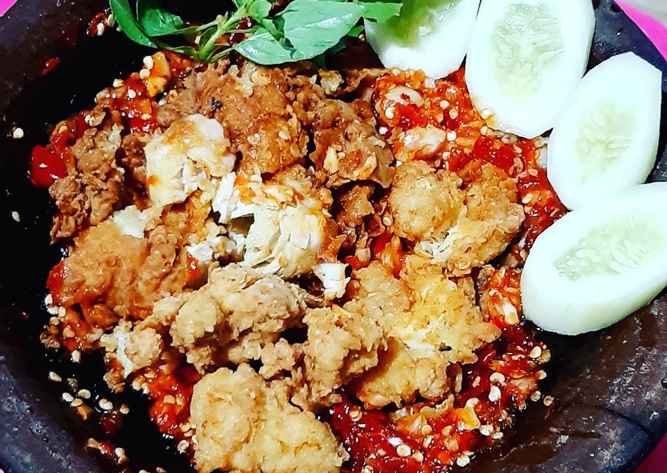 Ayam geprek rumahan