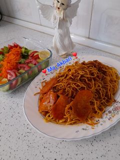 عکسی از دستور ماکارونی با رب انار