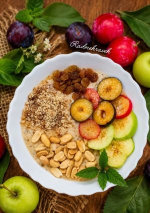 عکسی از دستور اوتمیل کره بادام زمینی و دانه چیا