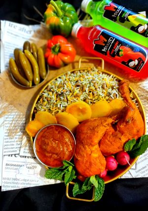 عکسی از دستور پلو لوبیا چشم بلبلی با مرغ solmaz