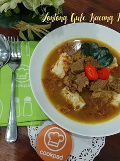 Foto resep Lontong Gule Kacang Hijau