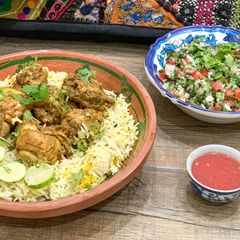 A picture of Chicken Sajji.