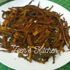 A picture of Microwave Crispy Bhindi.