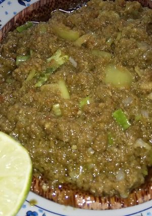 Foto resep Sambel cabe hijau