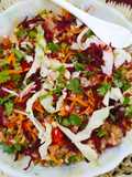 Healthy broken wheat and pulses salad