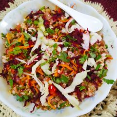 A picture of Healthy broken wheat and pulses salad.