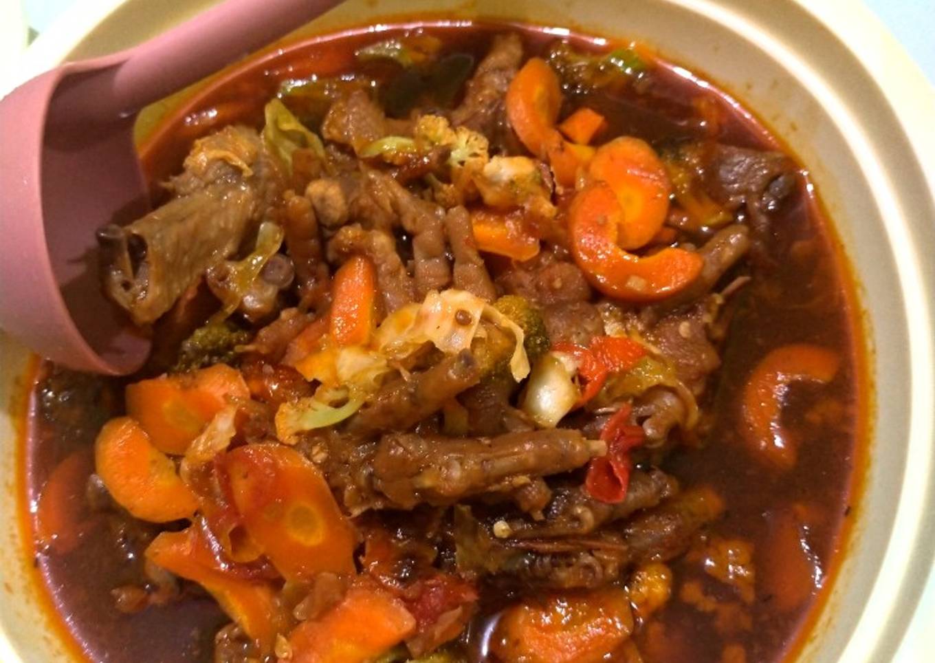 Ceker dan Sayap Ayam Saos Mentega