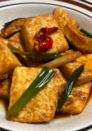 蔥燒豆腐 的食譜成品照片
