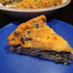 A picture of Crustless Mushroom Quiche (low carb friendly).