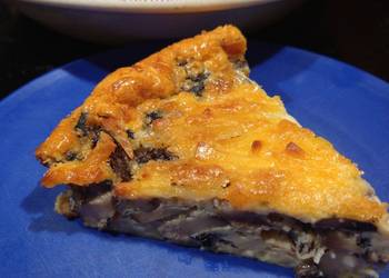 How to Recipe Tasty Crustless Mushroom Quiche low carb friendly