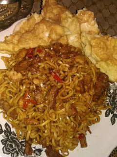 Foto resep Mie goreng tempe pedas manis