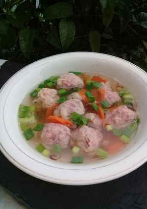 Foto resep Bakso ayam buah naga