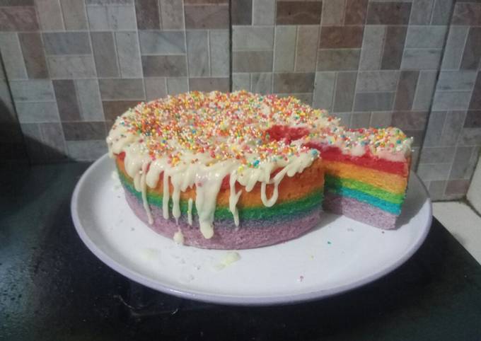 Rainbow Cake kukus