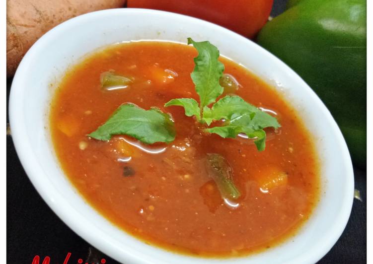 Tomato with mix veg soup