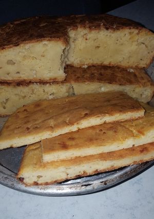 Una foto de Torta de queso y cebolla