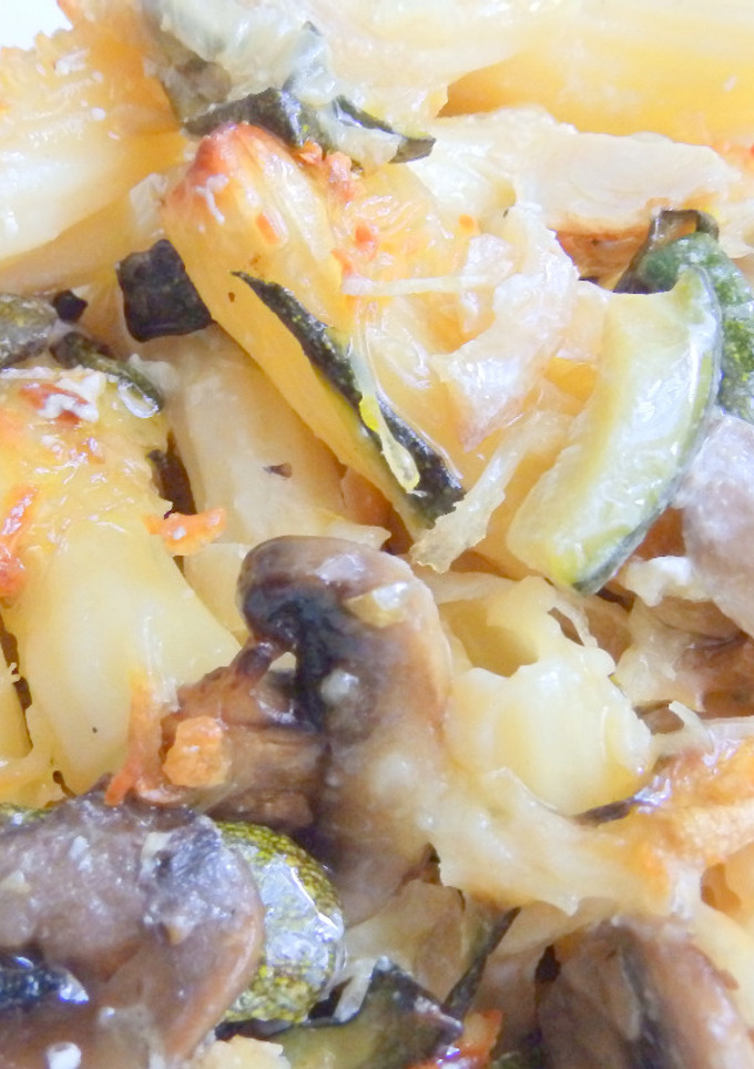 Una foto de Macarrones del huerto gratinados