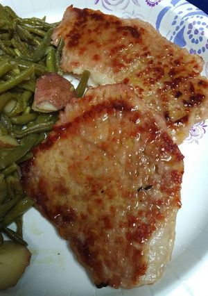A picture of Honey Pork Cube Steak.