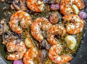 Foto resep Garlic Butter Prawn & Mushroom