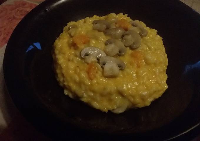 Ricetta 8 ︎Risotto alla zucca con funghi champignon e taleggio di In ...
