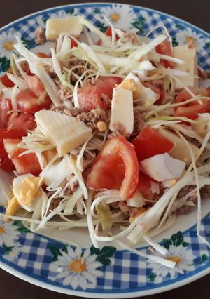 Una foto de Ensalada al paso 1