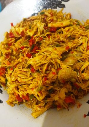 Foto resep Ayam Suwir Cabe Potong