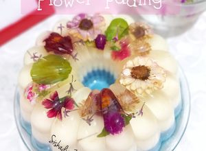 Foto resep Puding Susu Yogurt with Edible Flower / Hantaran / Gift