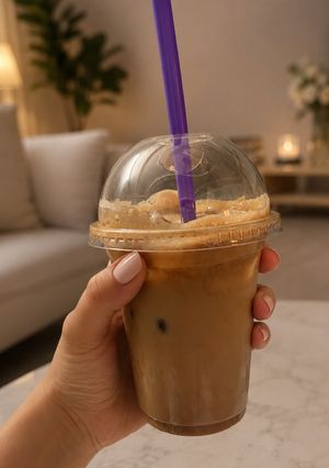 صورة لوصفة ايس لاتيه بالسكر البني (براون شوجر)