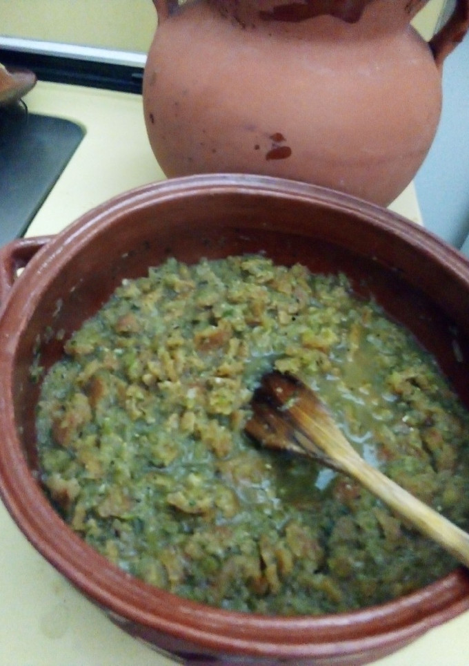 Una foto de Duro verde al pulque y tres chiles bien ranchero. Jalisco