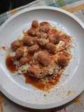 Ñoquis con harina de arroz y tomate