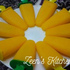 A picture of Mango Popsicles.