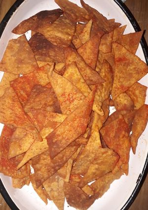 Una foto de Doritos caseros