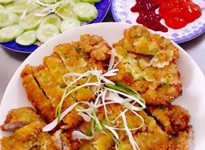 Hình của món Nạc dăm heo chiên giòn.