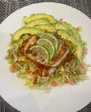 Chicken breast with green salad