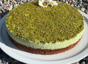 Une photo de Entremet pistache