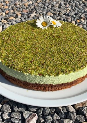 Une photo de Entremet pistache
