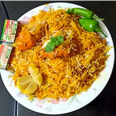 A picture of Hyderabadi biryani.