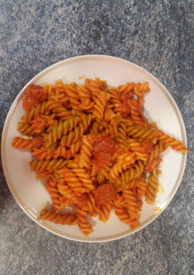 Una foto de Espirales con chorizo y orégano