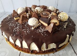 Fehércsokis túró rudi torta recept fotója