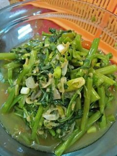 Foto resep Cah kangkung rebon pete