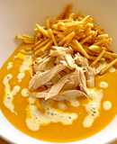 Crema de ahuyama con pollo